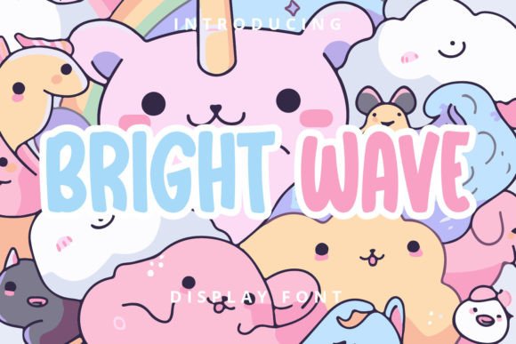 Bright Wave Typeface: A Playful Display Font for Marketers