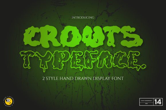 Crouts Display Font: Slimey Horror Typography for Web Design