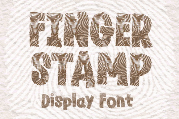 Finger Stamp: A Playful Textured Display Font