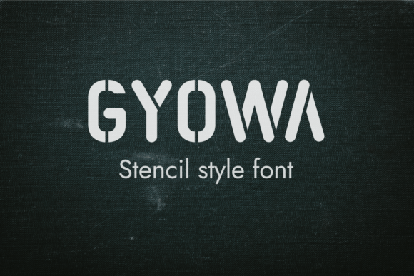 Gyowa: A Modern Stencil Font for Strong Branding