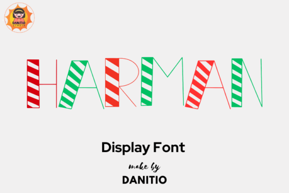 Harman: A Candy Cane Display Font for Holiday Web Design