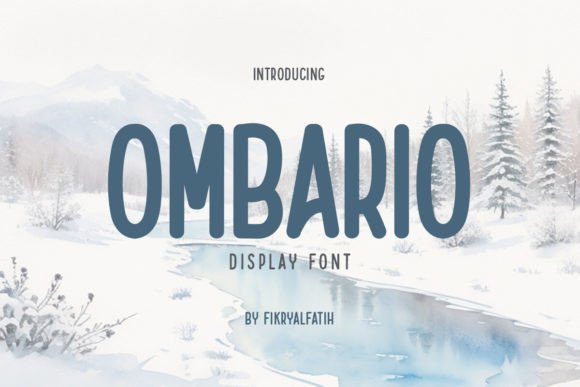 Ombario: A Crisp Display Typeface for Winter Branding Projects