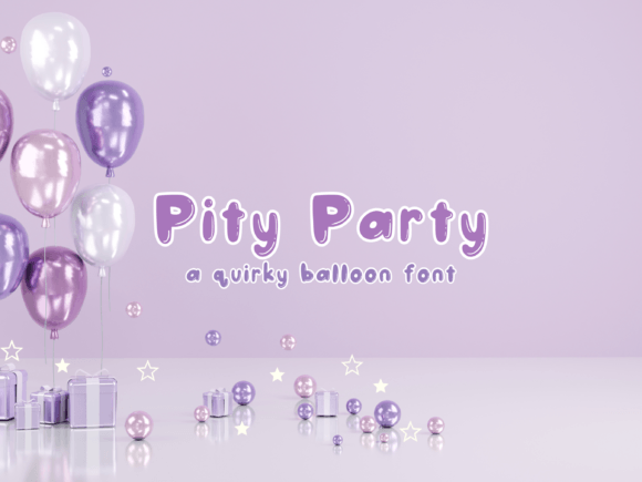 Pity Party Font: A Whimsical Display Typeface for Festive Branding