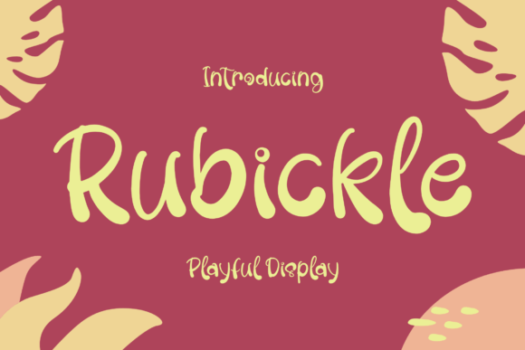 Rubickle: A Display Typeface for Crafters & Product Sellers
