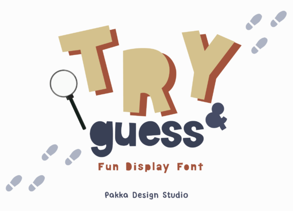 Try and Guess Font: Bold Playful Typeface for Brand Design