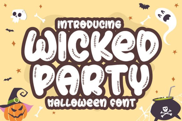 Wicked Party: A Stitched Halloween Font for Makers